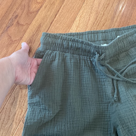 NWT Evereve Roan+Ryan Green Cedric Trouser Cotton Crop Pants - Picture 7 of 11